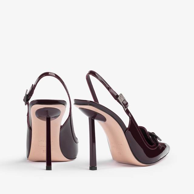 Le Silla Slingback mocassino vernice rossa cherry Soddisfazione Garantita