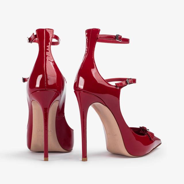 Le Silla Décolleté con listini vernice rossa Qualità Garantita