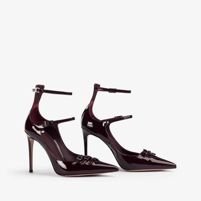 Le Silla Décolleté con listini vernice rossa cherry Acquista Ora