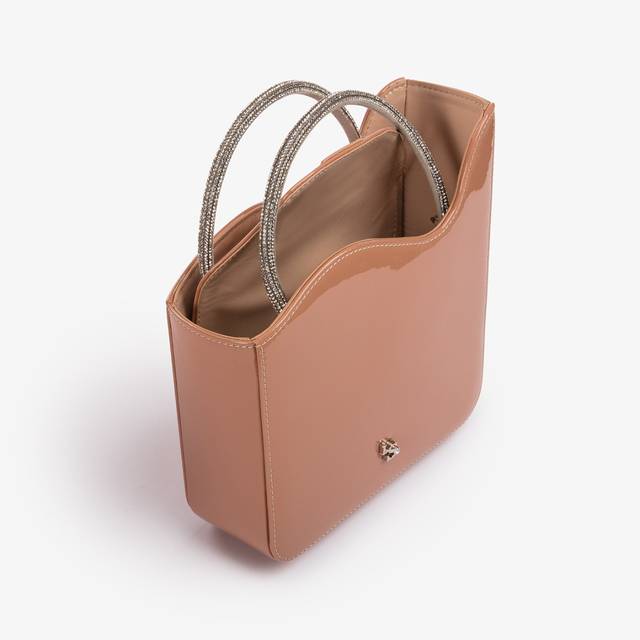 Le Silla Small bag vernice nude phard e Cristalli Prezzo Ridotto