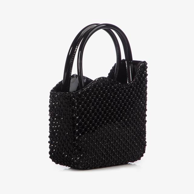 Le Silla Mini bag vernice nera jet e Cristalli Saldi