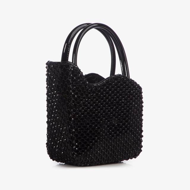 Le Silla Mini bag vernice nera jet e Cristalli Saldi