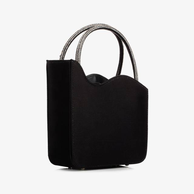 Le Silla Mini bag raso nero e Cristalli Online