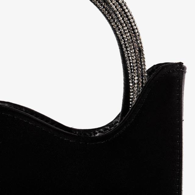 Le Silla Mini bag raso nero e Cristalli Online