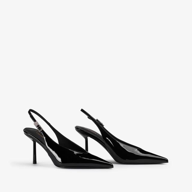 Le Silla Slingback vernice nera In Vendita