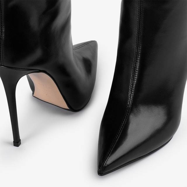 Le Silla Stivale sopra il ginocchio oversize nappa nero Vendita Calda