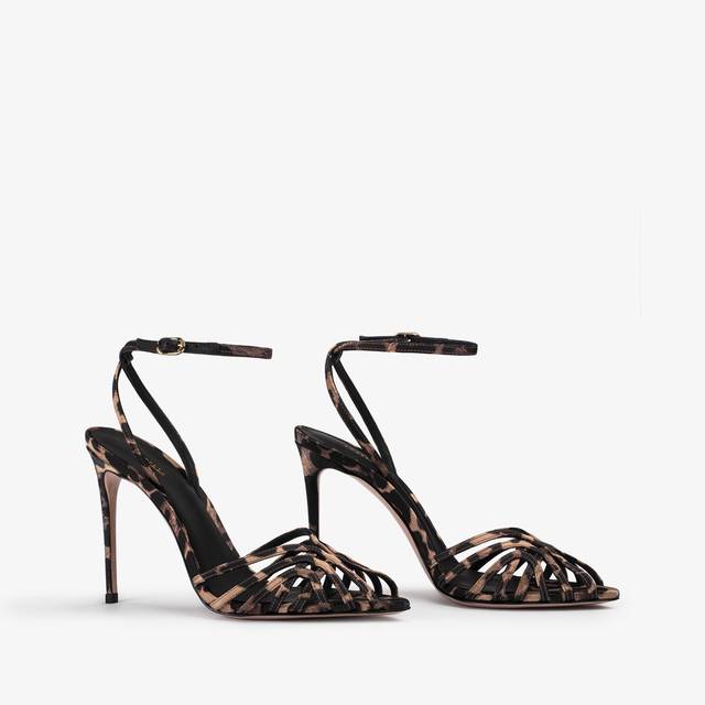 Le Silla Sandalo raso stampa leopardata Vendite Flash