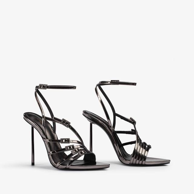 Le Silla Sandalo metallizzato peltro Italia