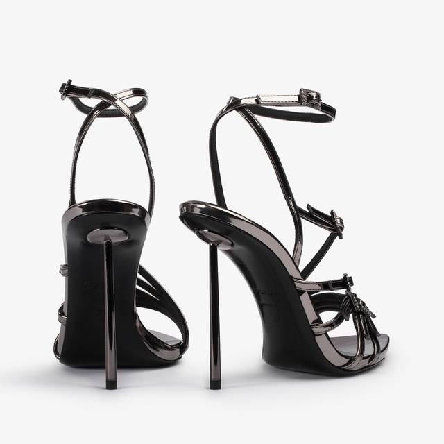 Le Silla Sandalo metallizzato peltro Italia