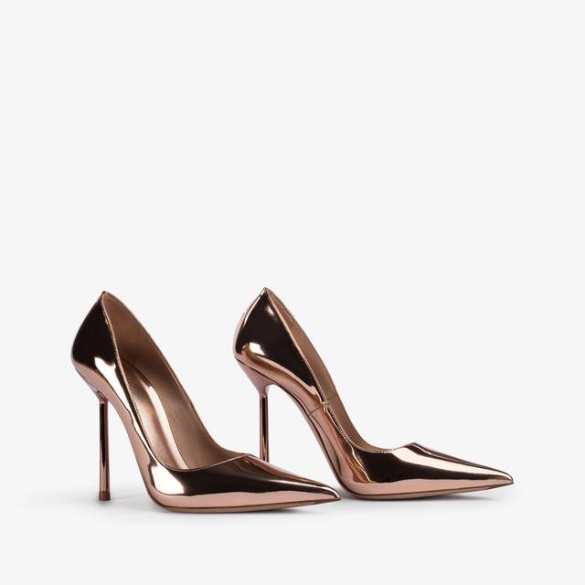 Le Silla Décolleté metallizzata oro rosa In Linea