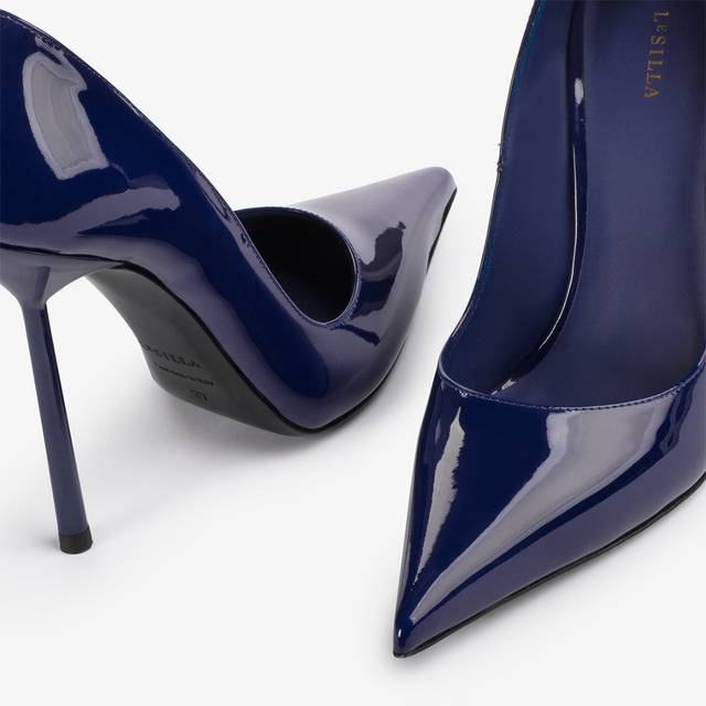 Le Silla Décolleté vernice blu lazuli Nuovo