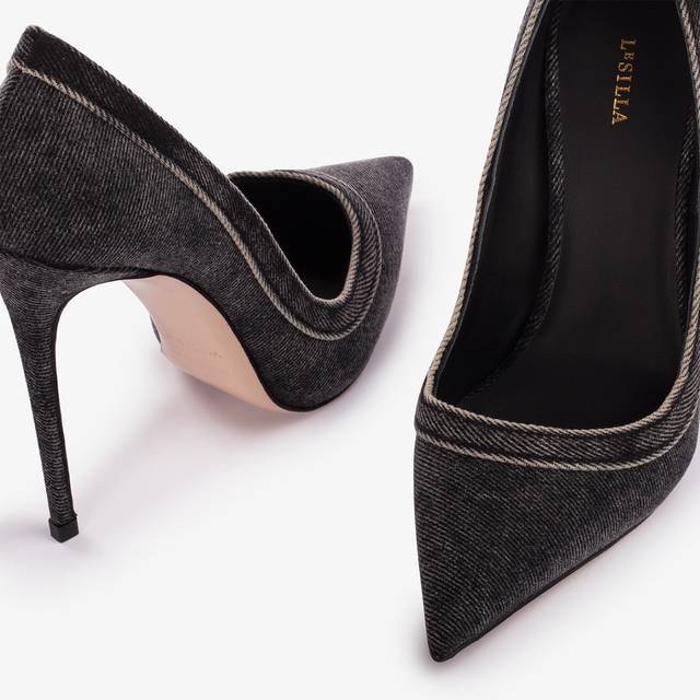 Le Silla Décolleté denim nera Qualità Garantita