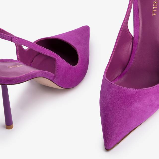 Le Silla Slingback camoscio lavanda darling Fino Al -60%