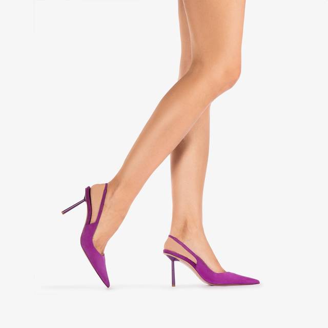 Le Silla Slingback camoscio lavanda darling Fino Al -60%