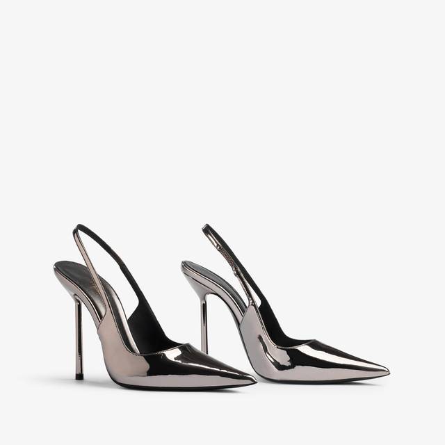 Le Silla Slingback metallizzata peltro Economico