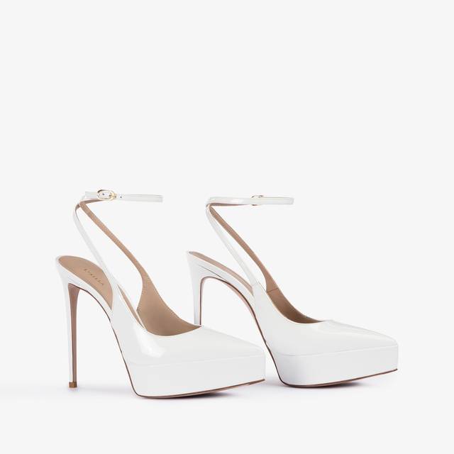 Le Silla Slingback con plateau vernice bianca I Più Venduti