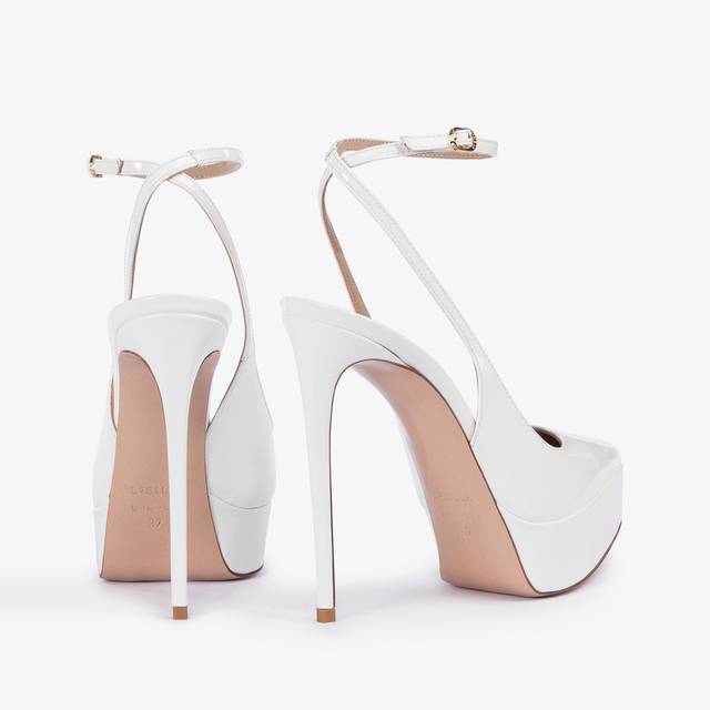 Le Silla Slingback con plateau vernice bianca I Più Venduti