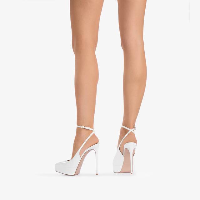 Le Silla Slingback con plateau vernice bianca I Più Venduti