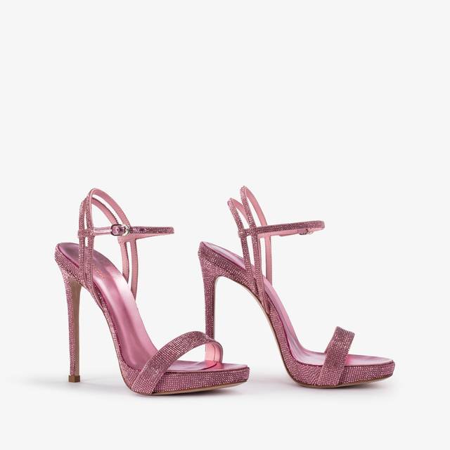 Le Silla Sandalo effetto pavé di Cristalli rosa dea Nuova