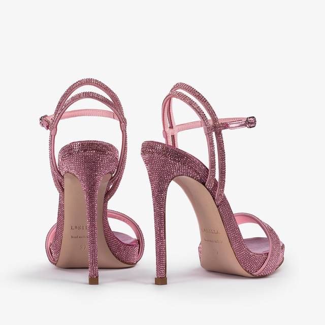 Le Silla Sandalo effetto pavé di Cristalli rosa dea Nuova