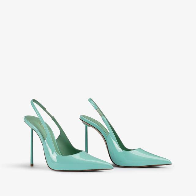 Le Silla Slingback vernice azzurra pure water Italia