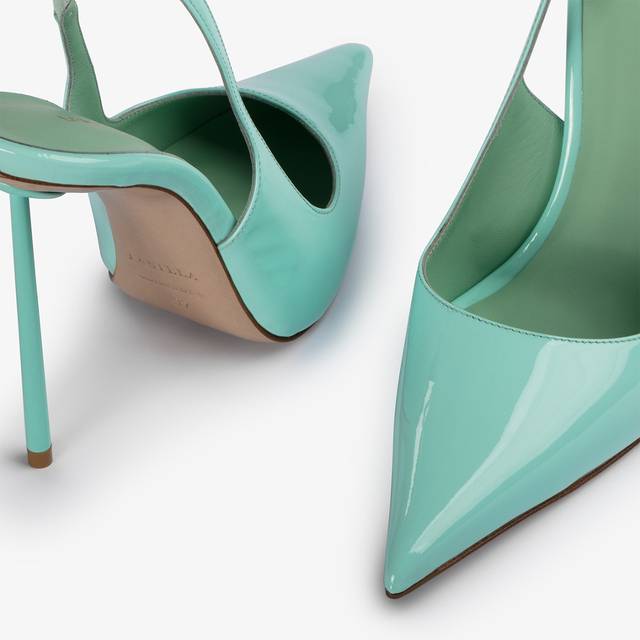 Le Silla Slingback vernice azzurra pure water Italia