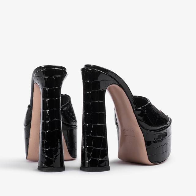 Le Silla Sandalo mule con plateau stampa cocco nero Affare Del Giorno