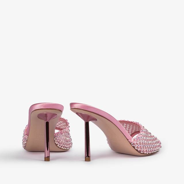 Le Silla Sandalo mule gioiello rete rosa dea con Cristalli Novità