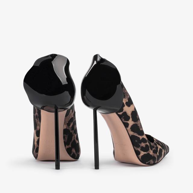 Le Silla Décolleté raso stampa leopardata Vendita Calda