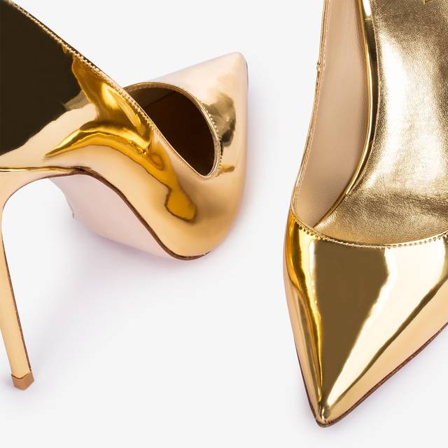 Le Silla Décolleté metallizzata oro pepita Negozio
