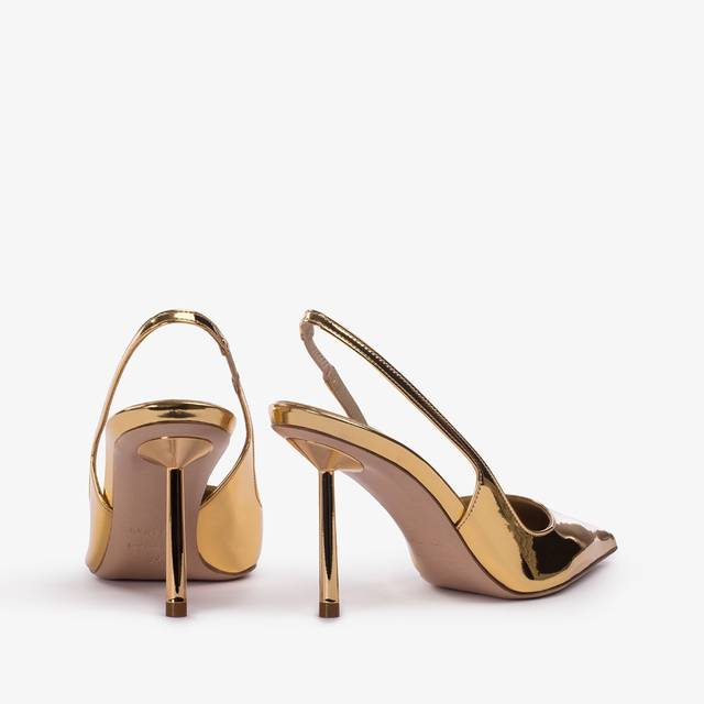 Le Silla Slingback metallizzata oro pepita In Saldo