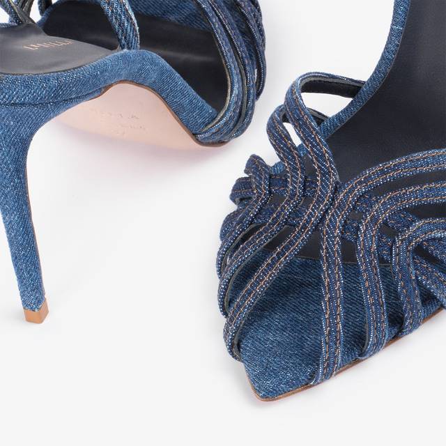 Le Silla Sandalo denim blu Qualità