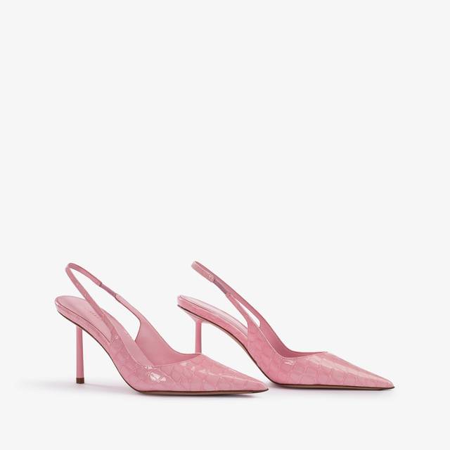 Le Silla Slingback stampa coccodrillo rosa dea Pezzi Unici