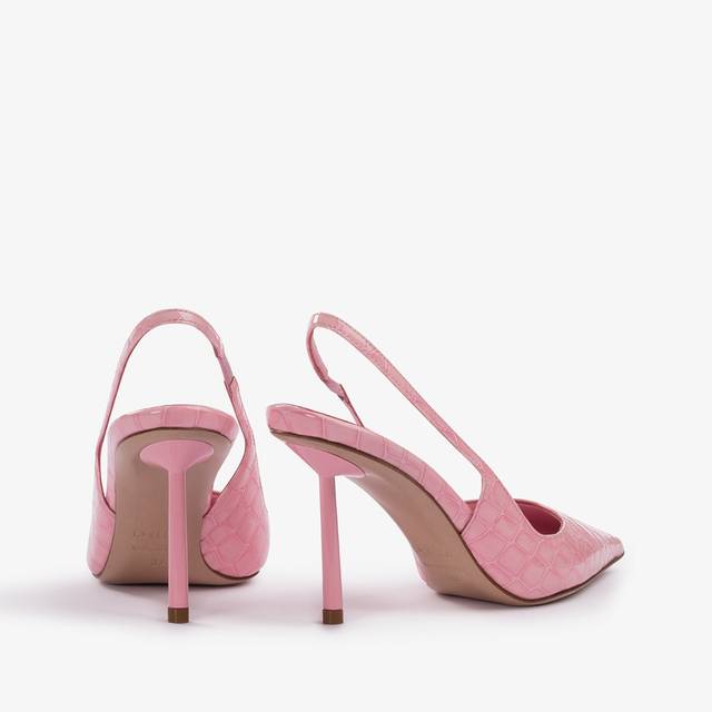 Le Silla Slingback stampa coccodrillo rosa dea Pezzi Unici
