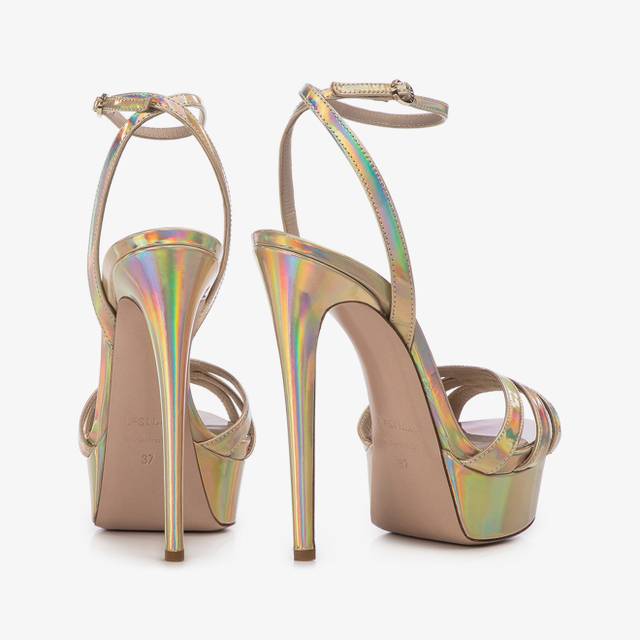 Le Silla Sandalo con plateau iridescente nude Negozi Online