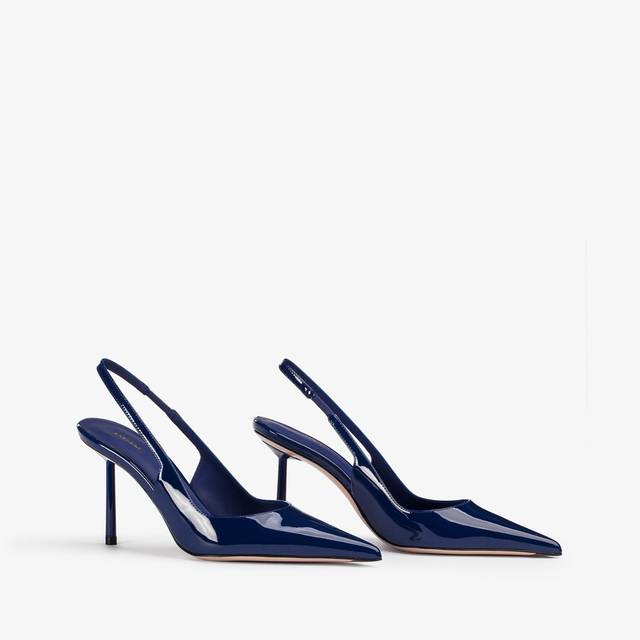 Le Silla Slingback vernice blu Presa
