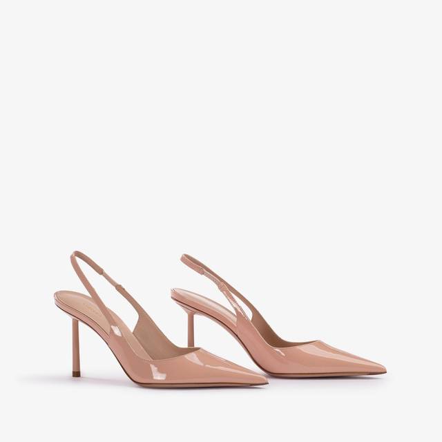Le Silla Slingback vernice nude skin Sconto
