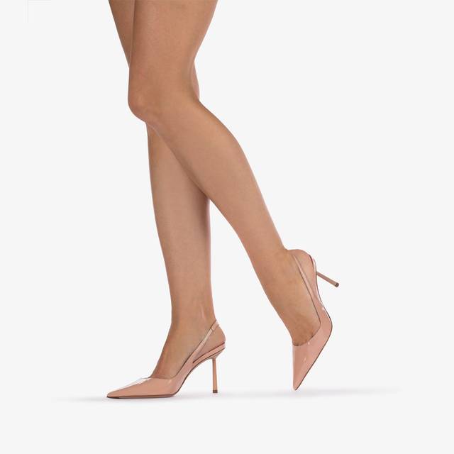 Le Silla Slingback vernice nude skin Sconto