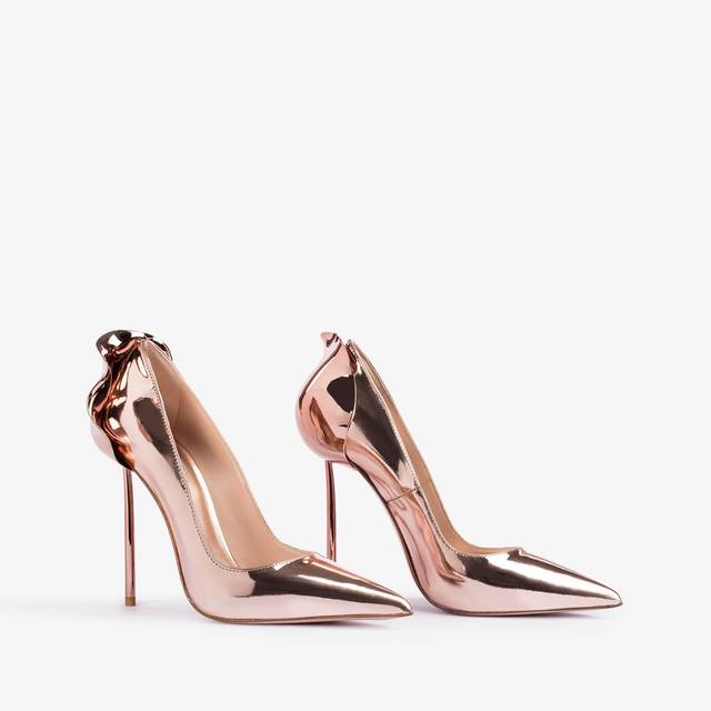 Le Silla Décolleté metallizzata oro rosa Online