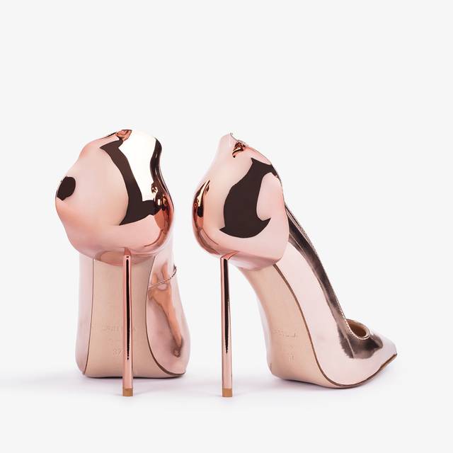 Le Silla Décolleté metallizzata oro rosa Online