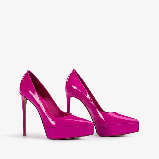 Le Silla Décolleté con plateau vernice fucsia bouganville Saldi