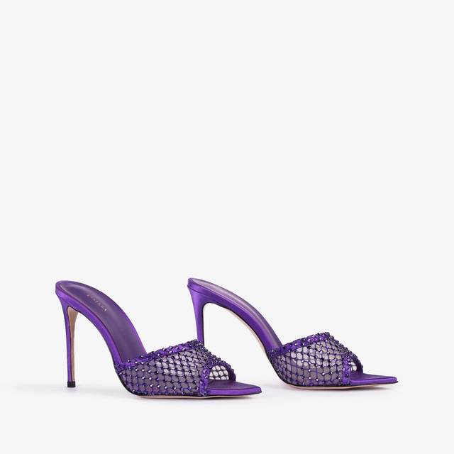 Le Silla Sandalo gioiello rete viola kamala con Cristalli Vendite Flash