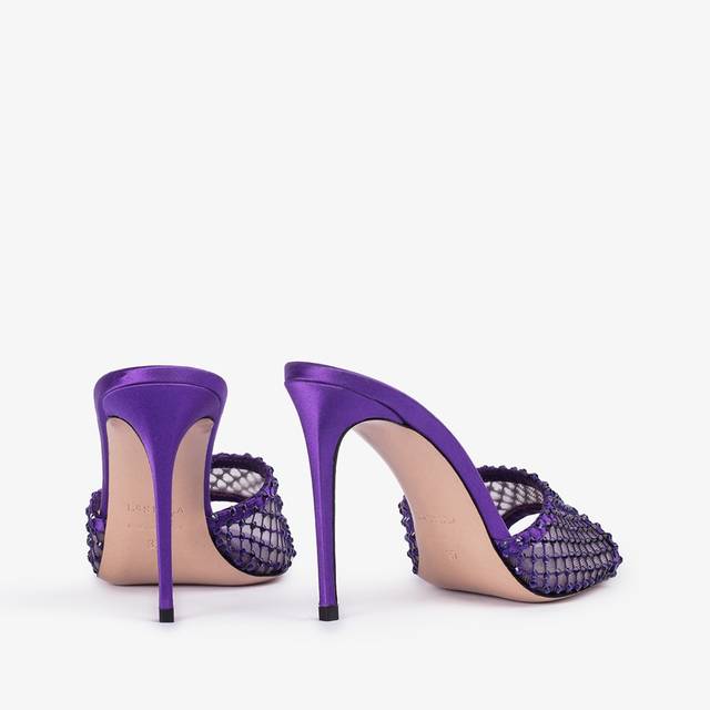 Le Silla Sandalo gioiello rete viola kamala con Cristalli Vendite Flash