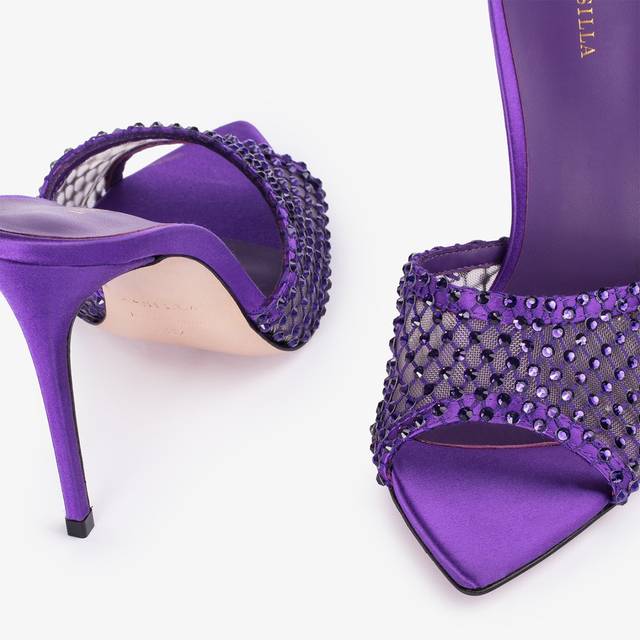 Le Silla Sandalo gioiello rete viola kamala con Cristalli Vendite Flash