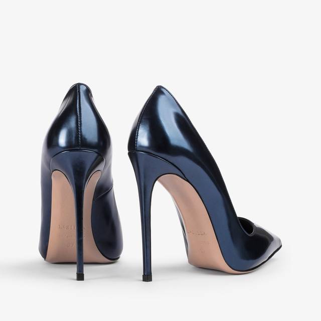 Le Silla Décolleté metallizzata blu danubio In Saldo