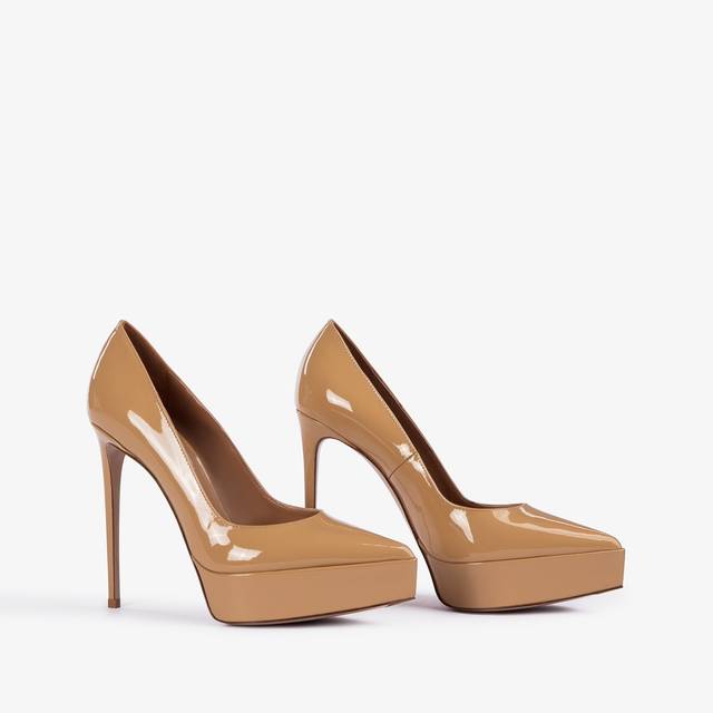 Le Silla Décolleté con plateau vernice sabbia doha Fino Al -60%