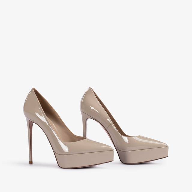 Le Silla Décolleté con plateau vernice beige tower Shopping Online