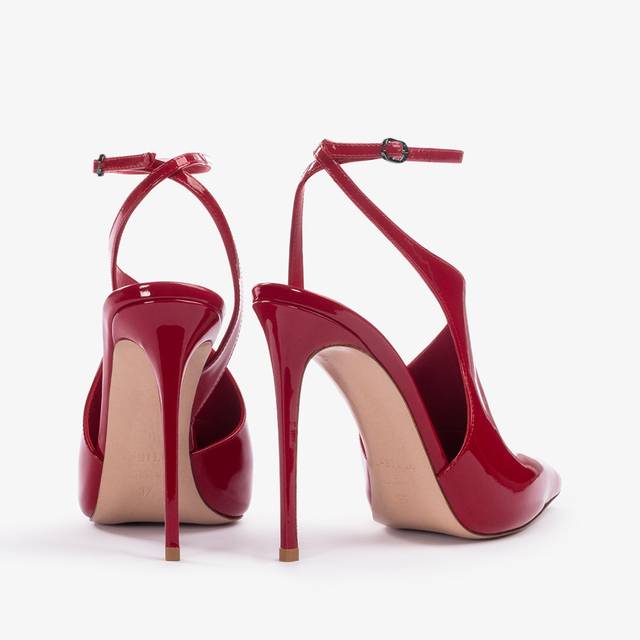 Le Silla Décolleté cut-out vernice rossa Convenienza
