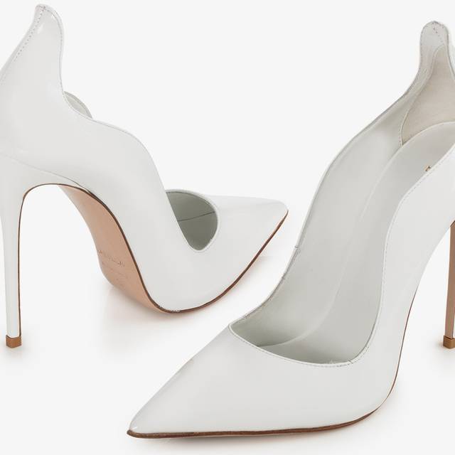 Le Silla Décolleté vernice bianca Sconto