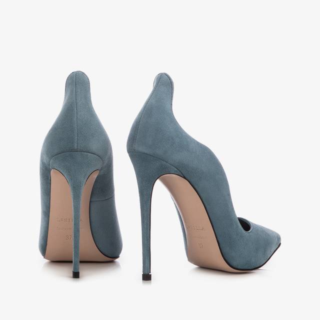 Le Silla Décolleté camoscio azzurro istanbul Saldi Di Fabbrica